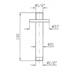 Zucchetti Ramię natryskowe chrom Z93026