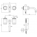 Zucchetti Savoir Bateria Wannowo-natryskowa naścienna chrom ZSA226.CC