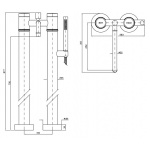 Zucchetti Savoir Bateria Wannowo-natryskowa wolnostojąca Podtynkowa elementy zewnętrzne chrom ZSA274.CC