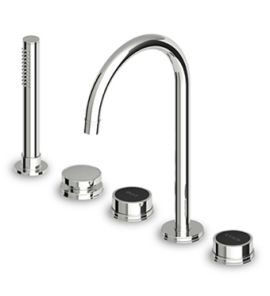 Zucchetti Savoir Bateria Wannowa 5-otworowa do Montażu na Brzeg Wanny chrom ZSA483.CC