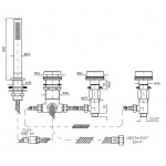 Zucchetti Savoir Bateria Wannowa 4-otworowa do Montażu na Brzeg Wanny chrom ZSA484.CC