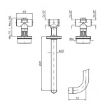 Zucchetti Savoir Bateria Umywalkowa 3-otworowa Podtynkowa elementy zewnętrzne chrom ZSA670.CC