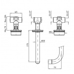 Zucchetti Savoir Bateria Umywalkowa 3-otworowa Podtynkowa elementy zewnętrzne chrom ZSA671.CC