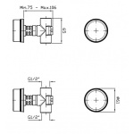 Zucchetti Savoir Bateria Natryskowa Podtynkowa elementy zewnętrzne chrom ZSA738.CC