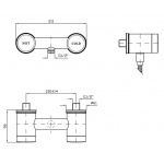 Zucchetti Savoir Bateria Natryskowa naścienna chrom ZSA859.CC