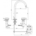 Zucchetti Savoir Bateria Umywalkowa 3-otworowa chrom ZSV402.CC