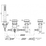 Zucchetti Savoir Bateria Wannowa 4-otworowa do Montażu na Brzeg Wanny chrom ZSV484.CC