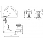 Zucchetti Savoir Bateria Bidetowa Podtynkowa elementy zewnętrzne chrom ZSV751.CC