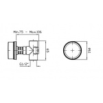 Zucchetti Savoir Zawór naścienny podtynkowy element zewnętrzny chrom ZSA729.CC