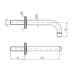 Zucchetti Savoy Wylewka naścienna chrom   Z92194