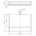 Zucchetti Shower plus Wylewka kaskadowa naścienna chrom Z93745