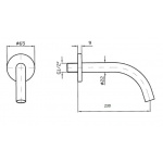 Zucchetti Simply Beatiful Wylewka naścienna chrom Z93757