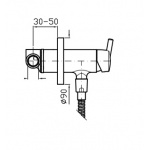 Zucchetti Simply Beautiful Bateria Natryskowa Jednouchwytowa Podtynkowa element zewnętrzny chrom ZSB072