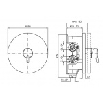 Zucchetti Simply Beautiful Bateria Natryskowa Jednouchwytowa Podtynkowa element zewnętrzny chrom ZSB090