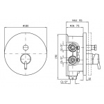 Zucchetti Simply Beautiful Bateria Wannowo-natryskowa Jednouchwytowa Podtynkowa element zewnętrzny chrom ZSB096