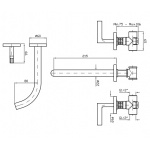 Zucchetti Simply Beautiful Bateria Umywalkowa 3-otworowa Podtynkowa elementy zewnętrzne chrom ZSB5697