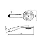 Zucchetti Słuchawka 1-strumieniowa chrom Z94743