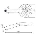 Zucchetti Słuchawka 3-strumieniowa chrom Z94740