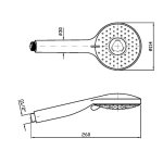 Zucchetti Słuchawka 3-strumieniowa chrom Z94731