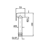 Zucchetti Słuchawka shut-off wc/bidet z przyciskiem on/off chrom Z94248
