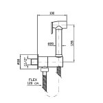 Zucchetti Słuchawka shut-off z przyłączem kątowym z uchwytem i wężem natryskowym 1200 mm chrom Z94000