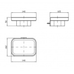 Zucchetti Soft Mydelniczka naścienna ceramiczna ZAC710