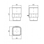 Zucchetti Soft Uchwyt Kubka ceramiczny ZAC713