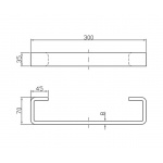 Zucchetti Soft Uchwyt na Ręcznik 300 mm chrom ZAC720