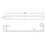 Zucchetti Soft Uchwyt na Ręcznik 450 mm chrom ZAC721