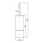 Zucchetti Delfi Szczotka WC wolnostojąca/ścienna chrom ZAC255