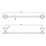 Zucchetti Delfi Uchwyt na Ręcznik 430 mm chrom ZAC220