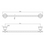 Zucchetti Delfi Uchwyt na Ręcznik 580 mm chrom ZAC221
