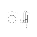 Zucchetti Uchwyt ścienny do prysznica chrom Z93925