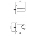 Zucchetti Uchwyt słuchawki prysznicowej chrom Z93943