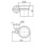 Zucchetti Delfi Uchwyt z Kubkiem chrom ZAC213