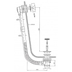 Zucchetti Wannowy System odpływowy chrom   Z90010