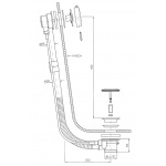 Zucchetti Wannowy System odpływowy chrom   Z90015