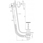 Zucchetti Wannowy System odpływowy chrom   Z90075
