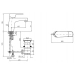 Zucchetti Wind Bateria Umywalkowa Jednouchwytowa z korkiem chrom ZWN590