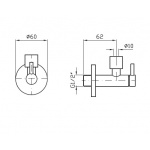 Zucchetti Zawór kątowy chrom Z9127P.9500