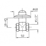 Zucchetti Zawór odcinający podtynkowy chrom Z9361P.9500