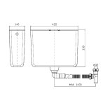 Zucchetti Zbiornik na wodę do baterii na brzeg wanny chrom R99790